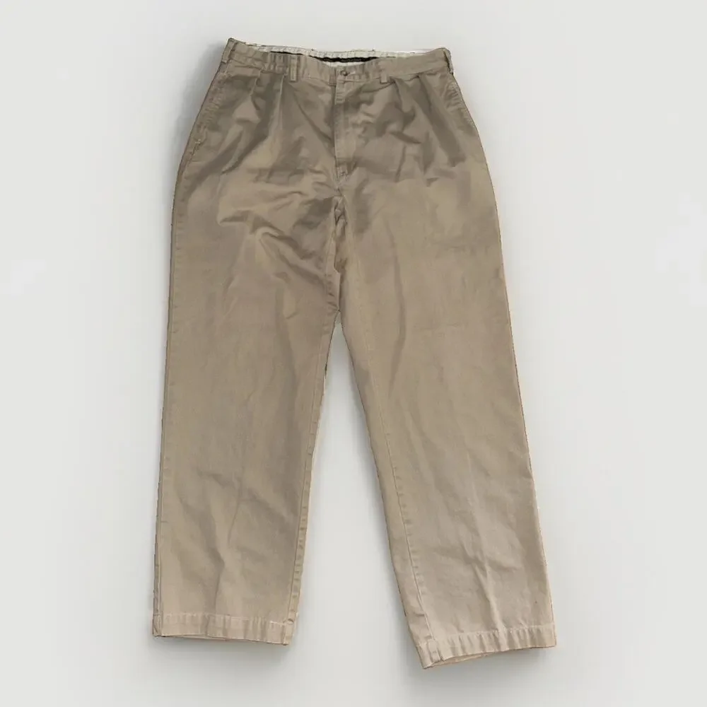 Polo Ralph Lauren Pleated Chino Pants 36x33 Preppy Classic